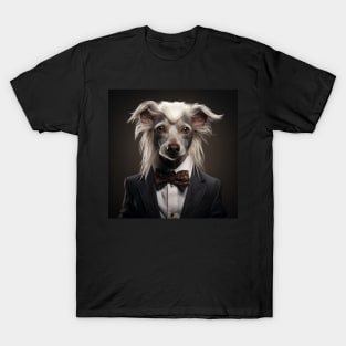 Chinese Crested Dog in Suit T-Shirt